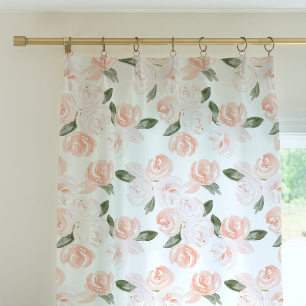 Watercolor Floral Curtain Panel - gender_girl, Theme_Floral,