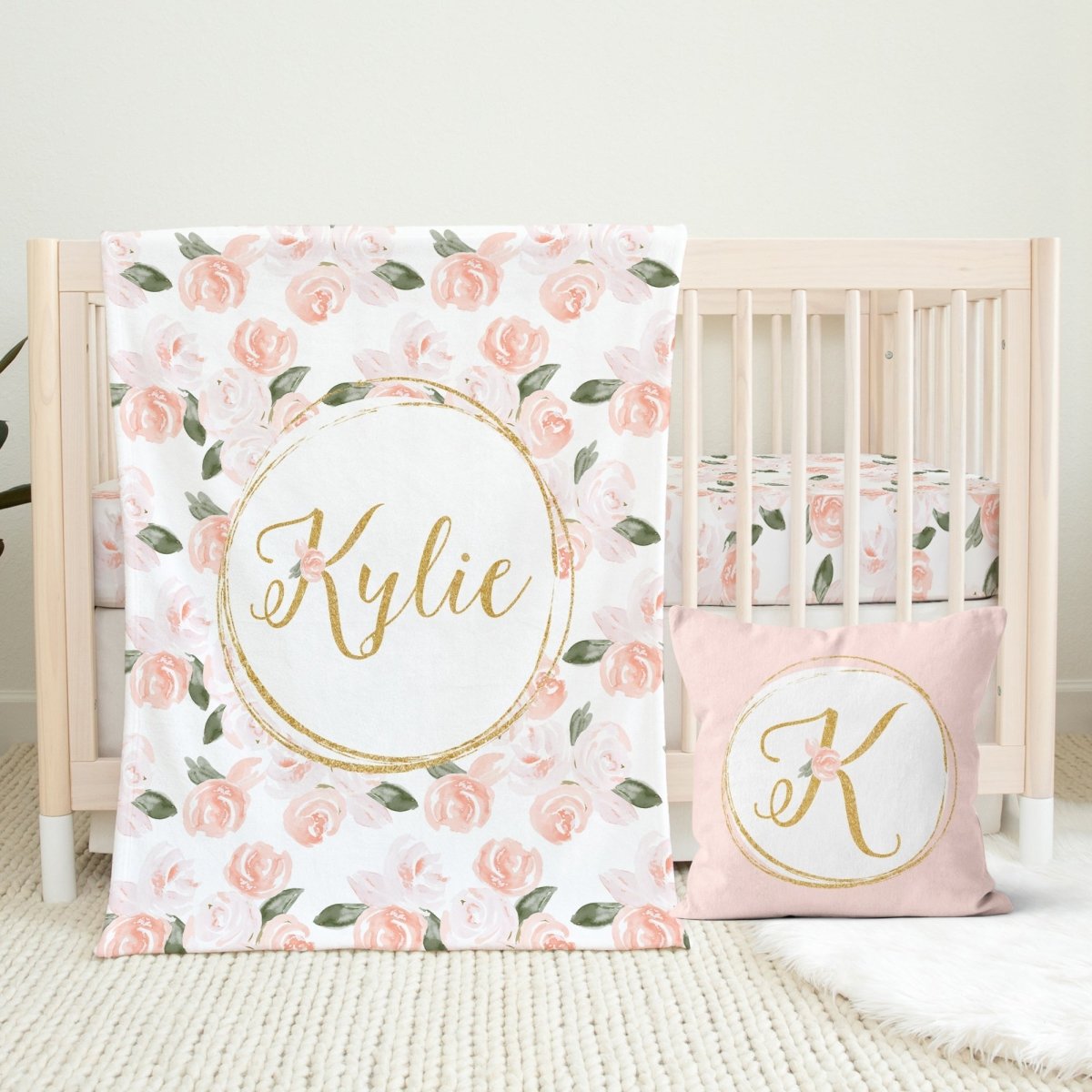 Watercolor Floral Nursery Starter Set - gender_girl, text, Theme_Floral