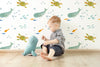 Watercolor Sealife Peel & Stick Wallpaper - gender_boy, gender_girl, gender_neutral