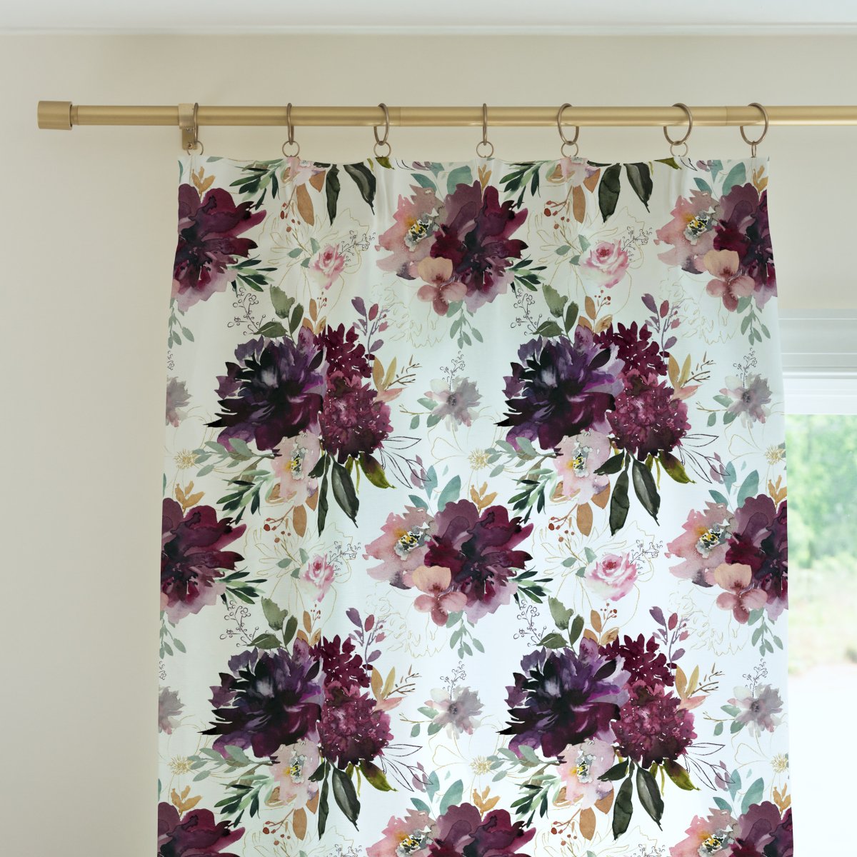 Whisper Floral Curtain Panel - gender_girl, Theme_Floral, Whisper Floral