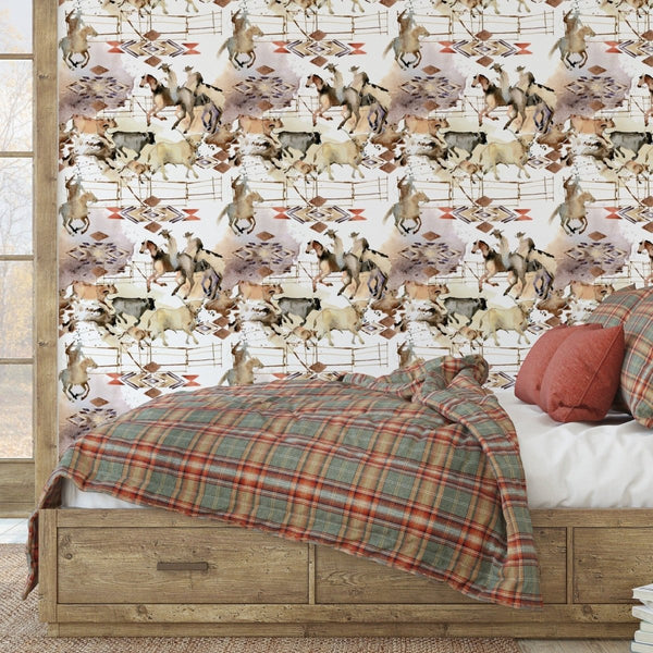 Wild West Cowboy Peel & Stick Wallpaper - gender_boy, Theme_Farm, Theme_Southwestern