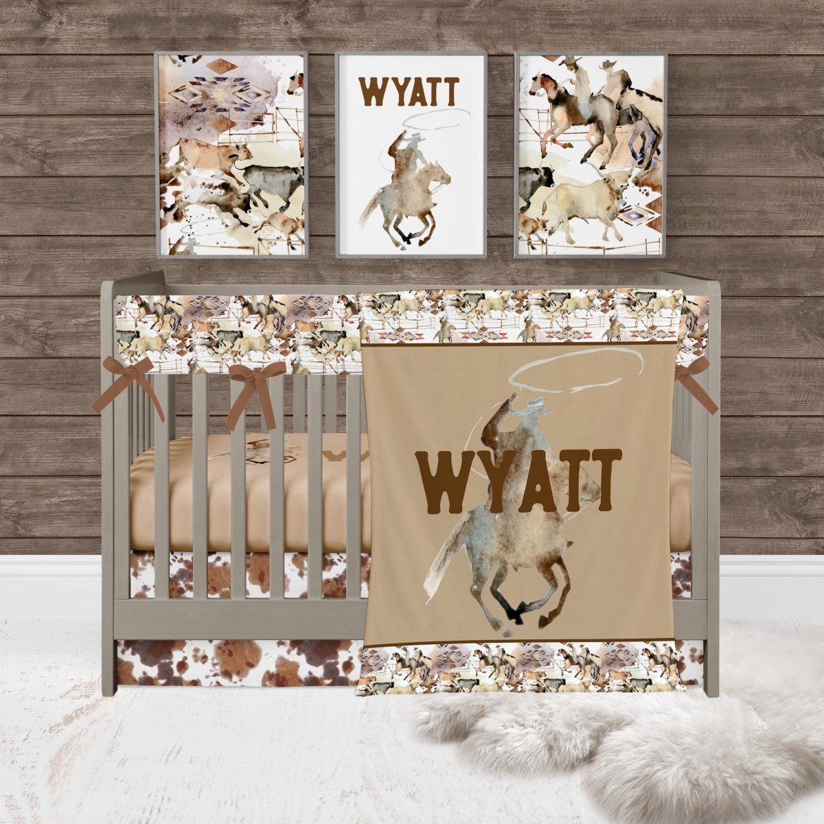 Wild West Cowboy Personalized Minky Blanket - gender_boy, Personalized_Yes, text