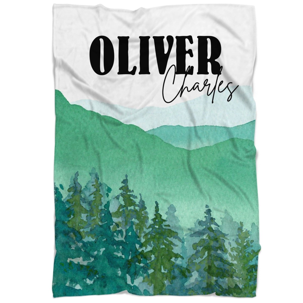 Wild Woods Personalized Minky Blanket - gender_boy, Personalized_Yes, text