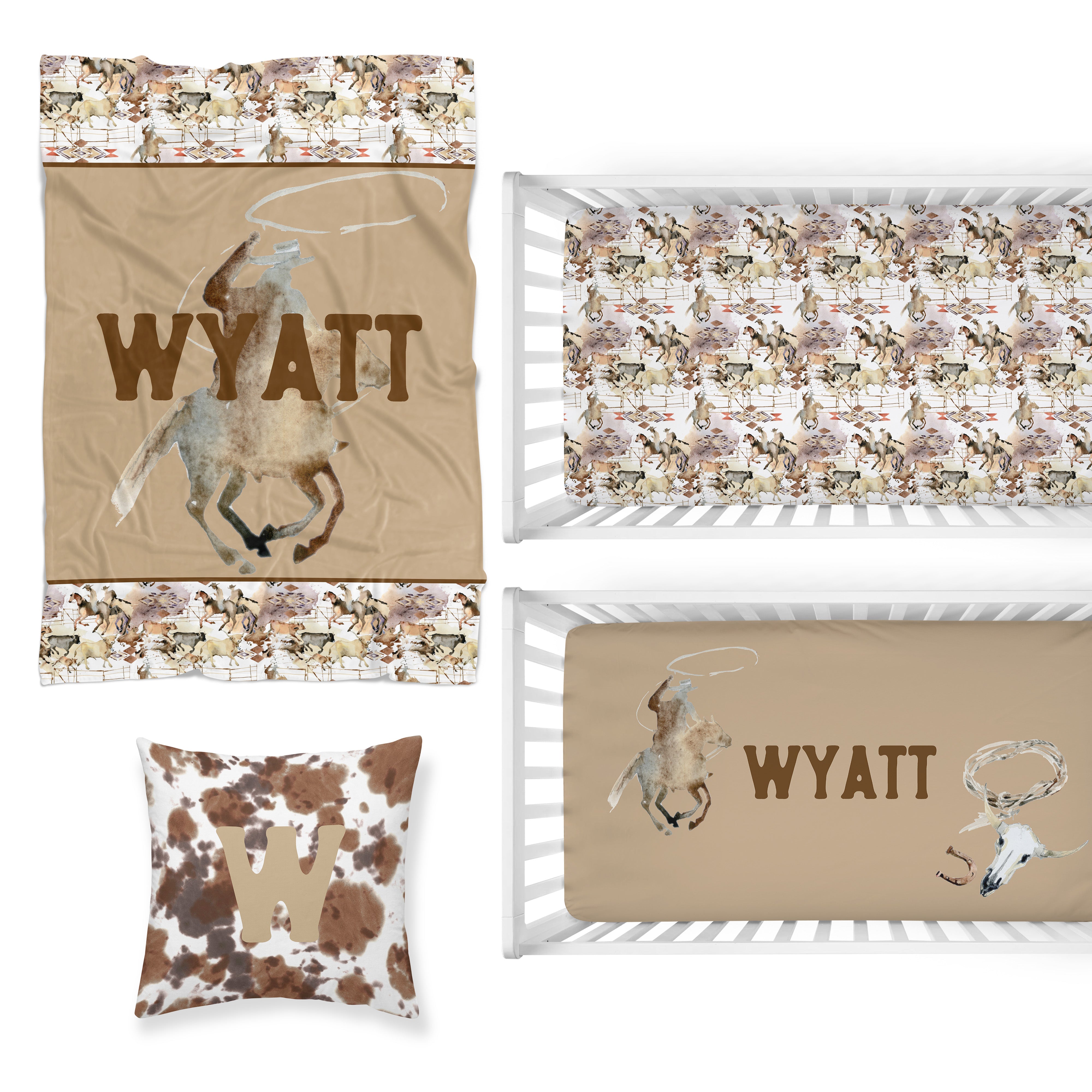 Wild West Cowboy Nursery Starter Crib Bedding Set