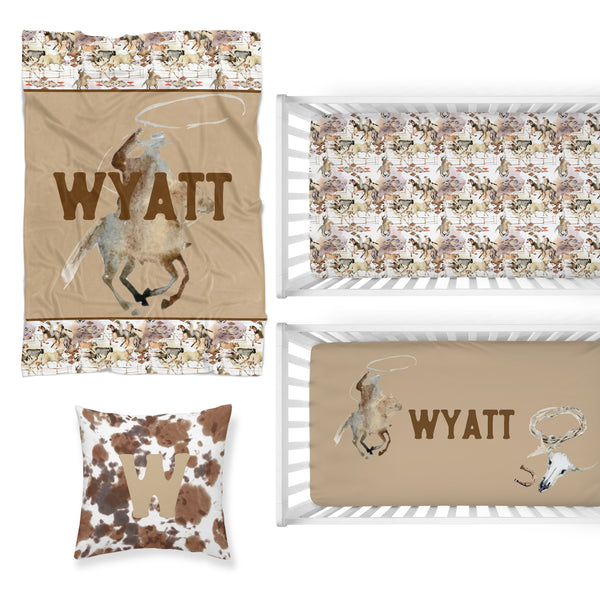 Wild West Cowboy Nursery Starter Crib Bedding Set