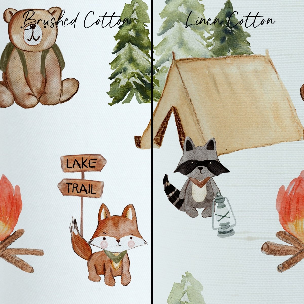 Woodland Camper Curtain Panel - gender_boy, Theme_Woodland, Woodland Camper