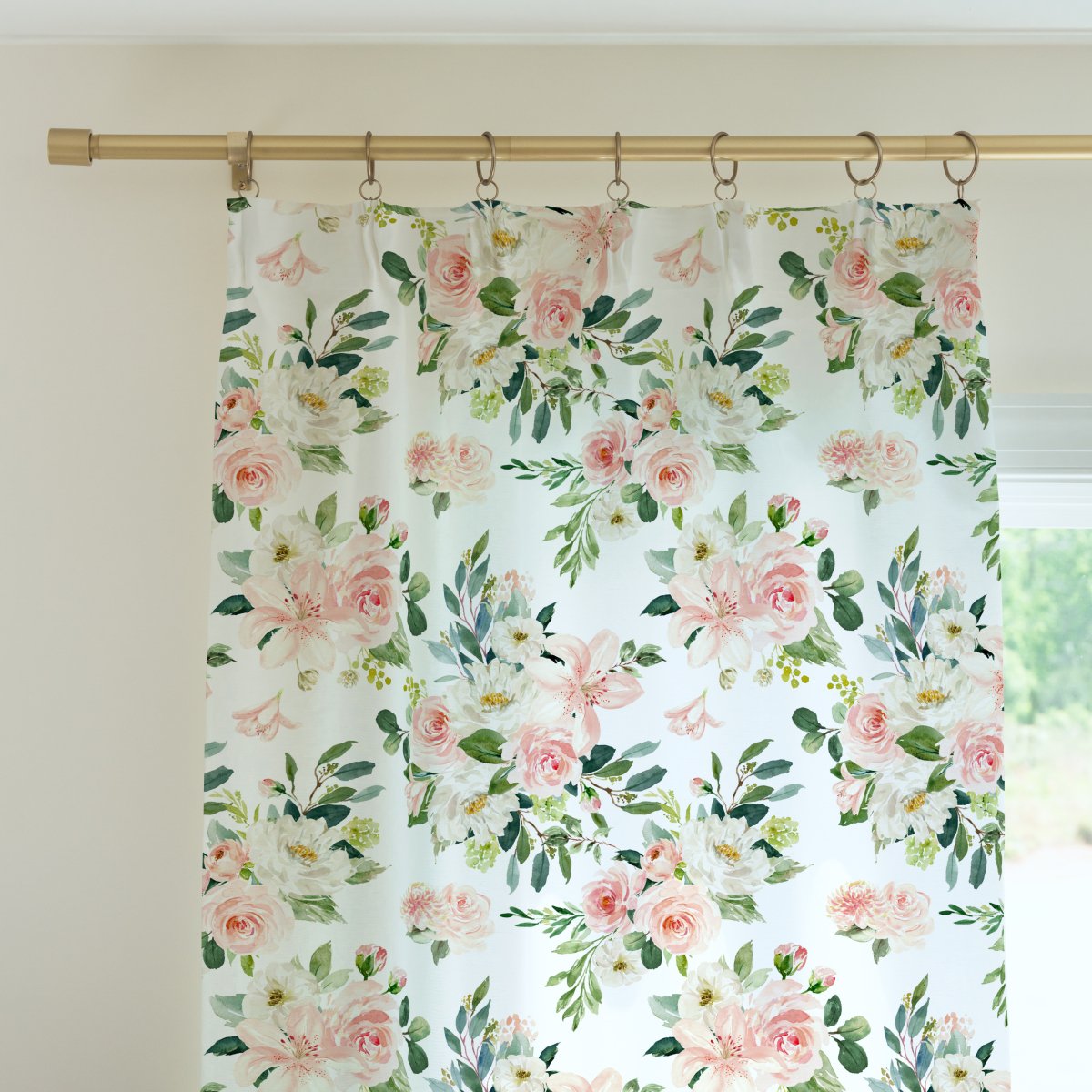 Woodland Meadows Curtain Panel - gender_girl, Theme_Floral, Theme_Woodland