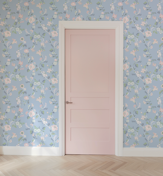 Peel & Stick Wallpaper | French Blue Floral