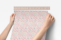 Peel & Stick Wallpaper | Garden Ribbon in Rose