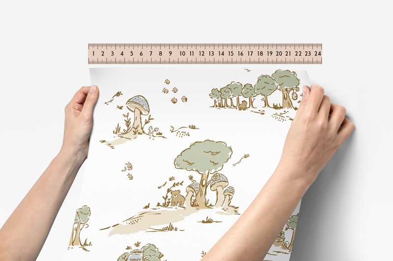 Peel & Stick Wallpaper | Honey Bear Toile