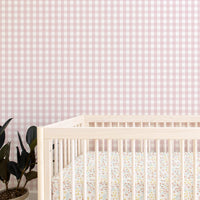 Peel & Stick Wallpaper | Gingham in Cottage Rose