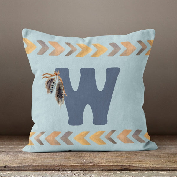 Blue Highland Cow Personalized Throw Pillow - Blue Highland Cow, gender_boy, text