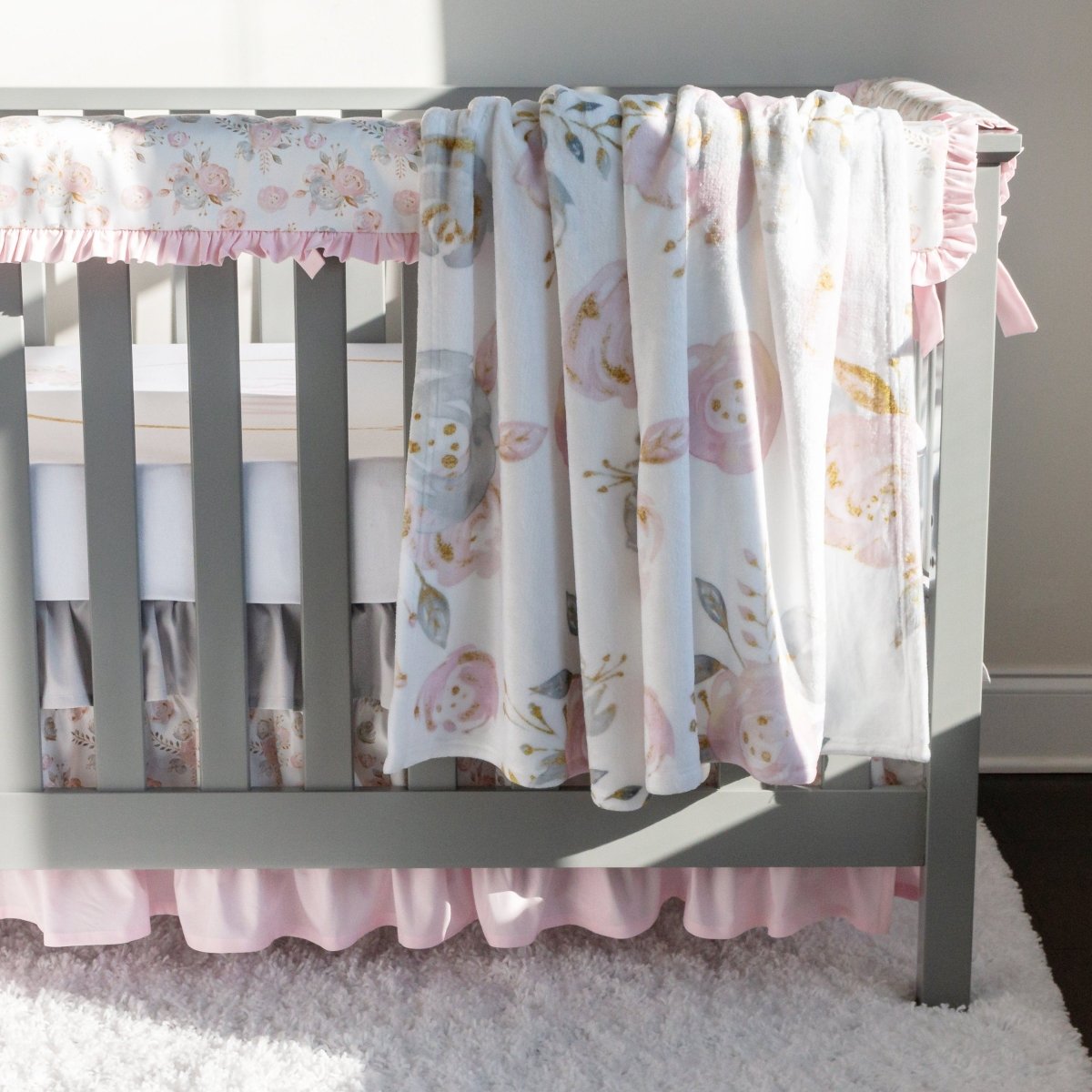 Blush Gold Floral Car Seat Cover - Blush Gold Floral, gender_girl, Theme_Floral