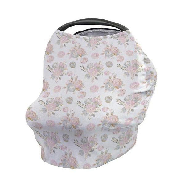 Blush Gold Floral Car Seat Cover