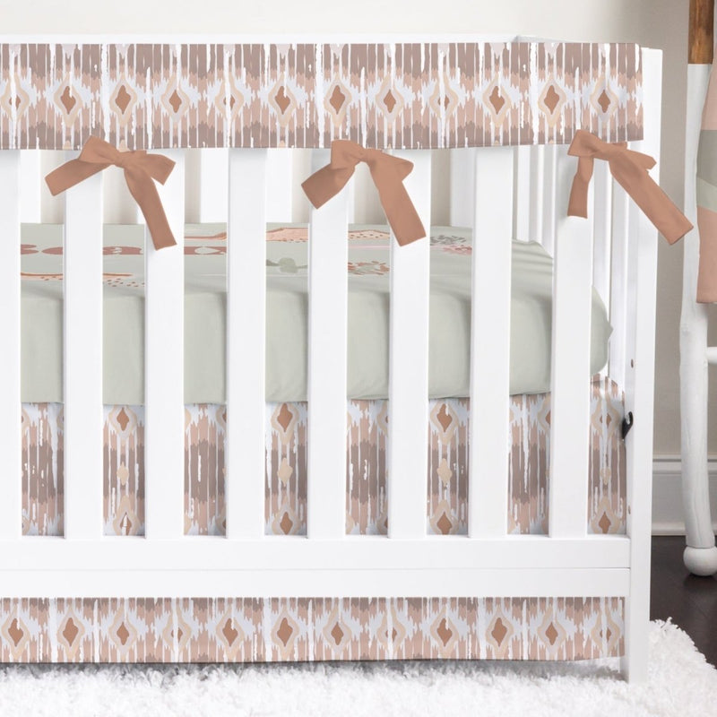 Boho Desert Ikat Personalized Crib Bedding - Boho Desert, gender_boy, text