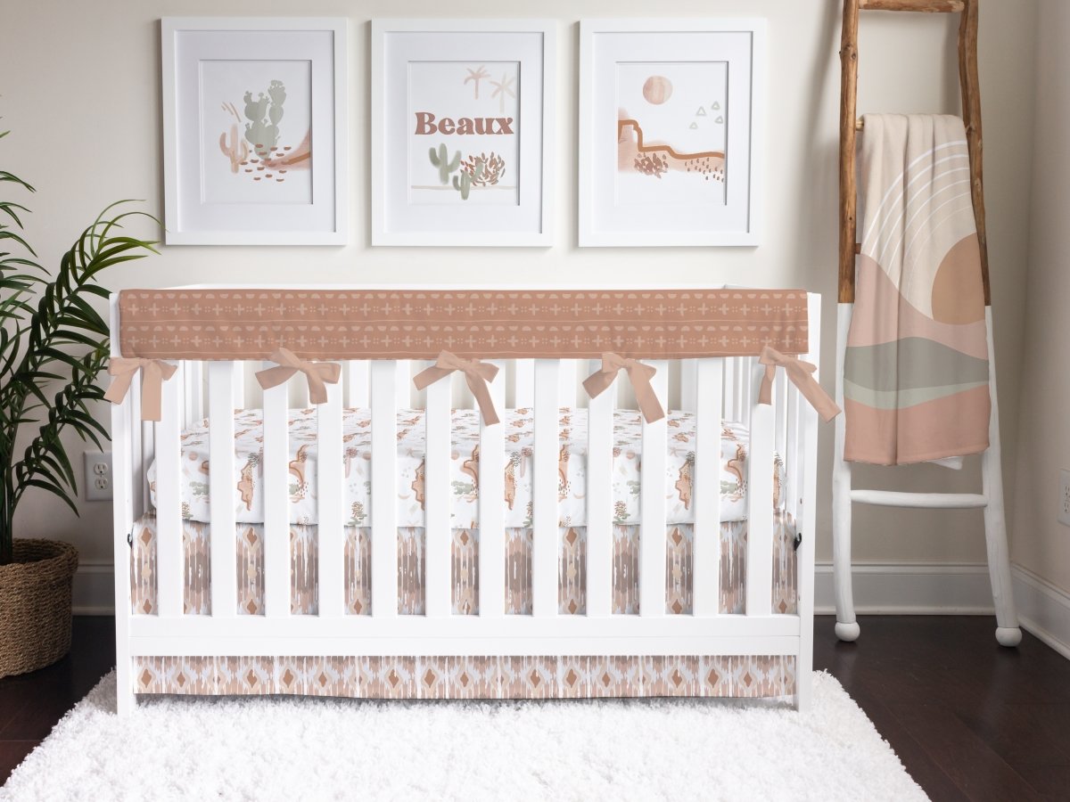 Boho Desert Mudcloth Crib Rail Guards - Boho Desert, gender_boy, Theme_Boho