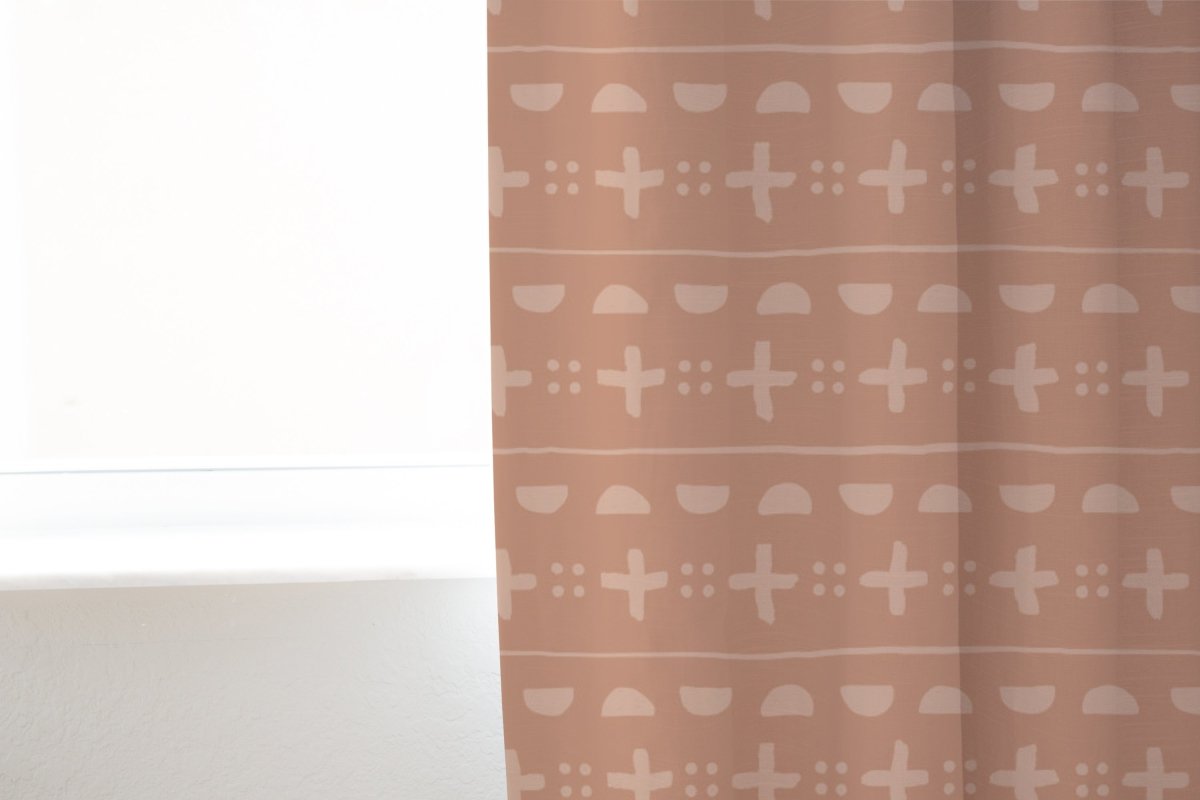 Boho Desert Mudcloth Curtain Panel