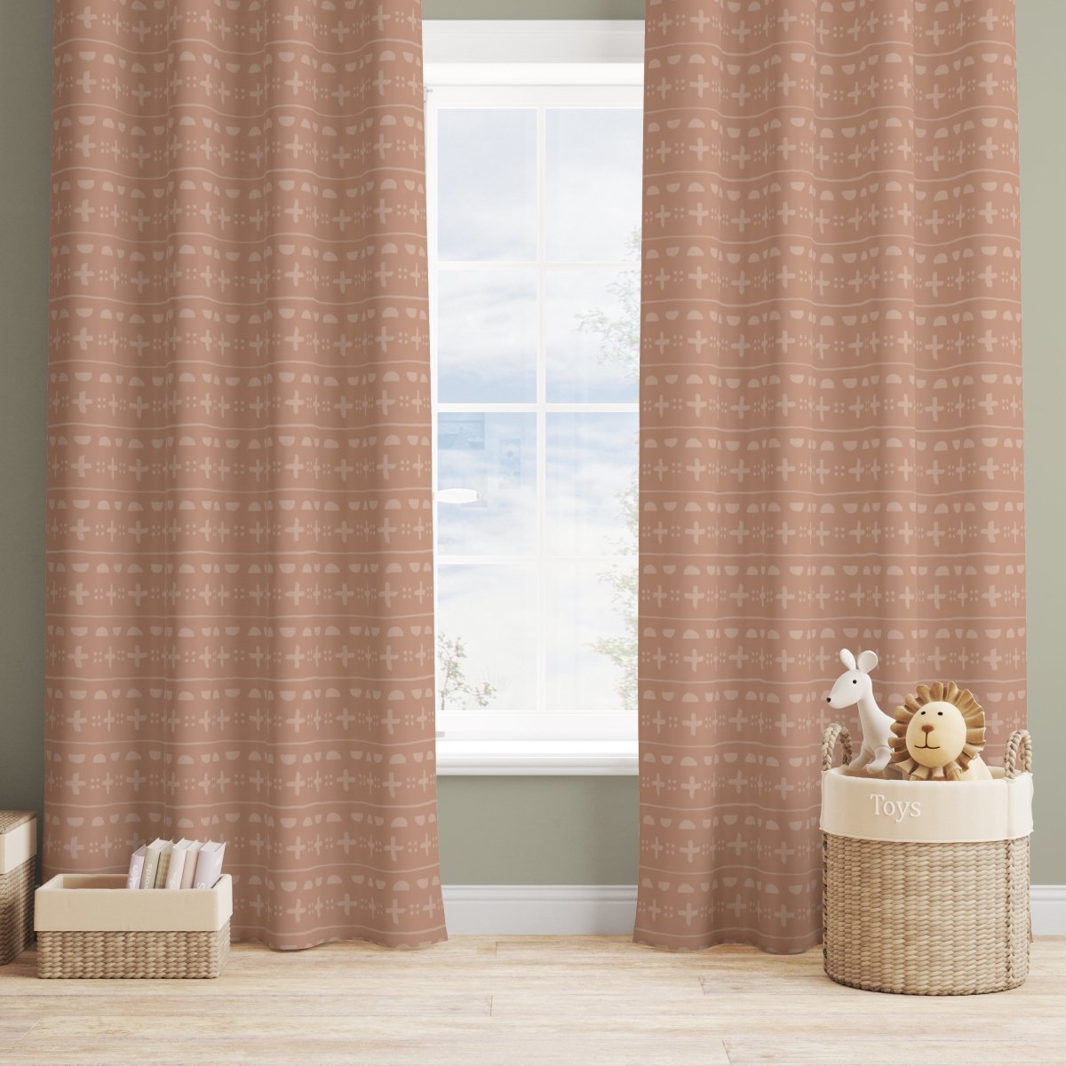 Boho Desert Mudcloth Curtain Panel