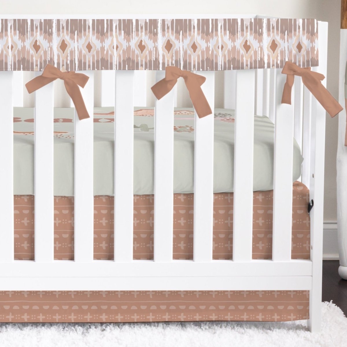 Boho Desert Mudcloth Personalized Crib Bedding - Crib Bedding Sets