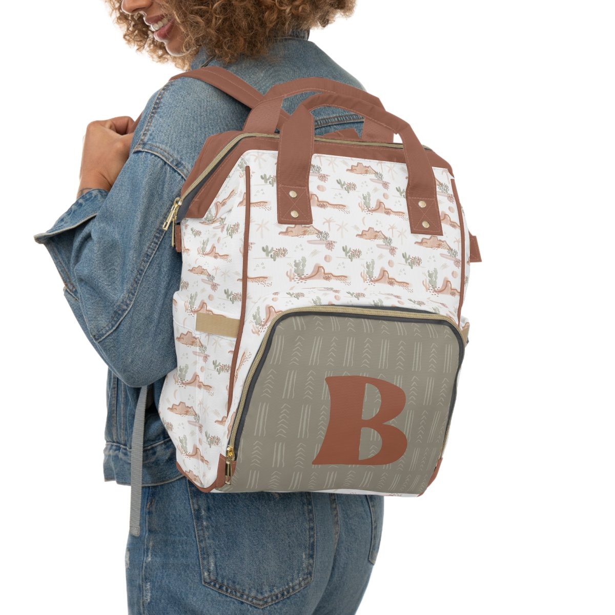 Boho Desert Personalized Backpack Diaper Bag - Boho Desert, gender_boy, text