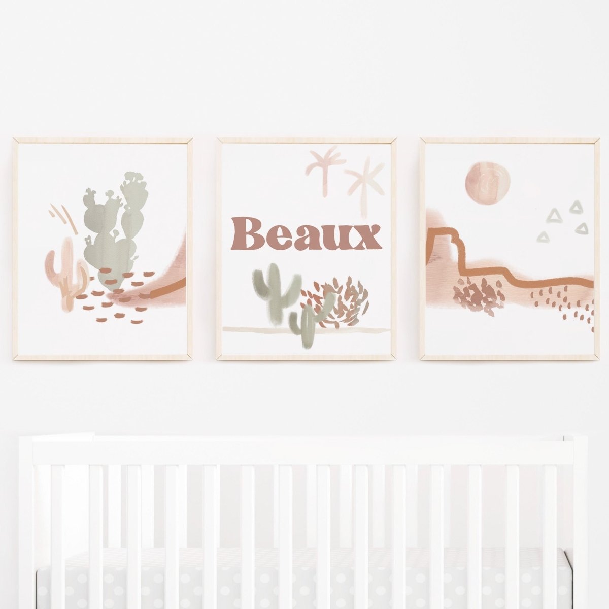 Boho Desert Personalized Nursery Art