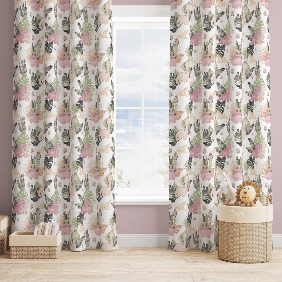 Boho Dino Curtain Panel