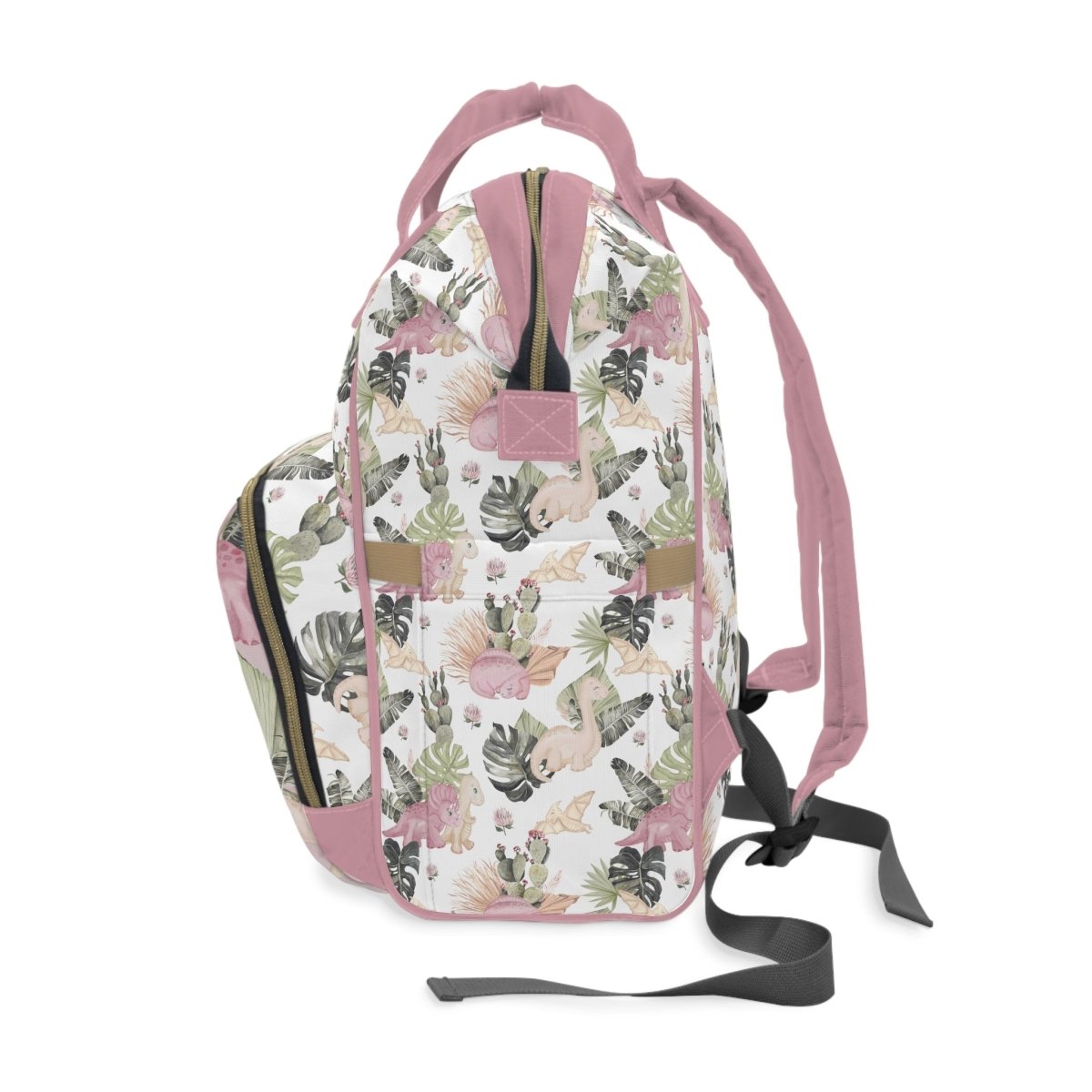 Boho Dino Personalized Backpack Diaper Bag - boho dino, gender_girl, text