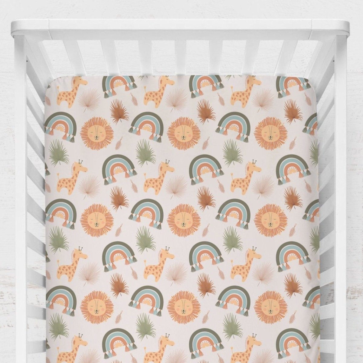 Boho Jungle Crib Sheet - gender_boy, gender_neutral, Theme_Boho