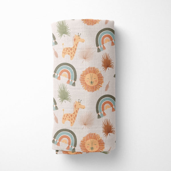 Boho Jungle Muslin Blanket - Boho Jungle, gender_boy, gender_neutral