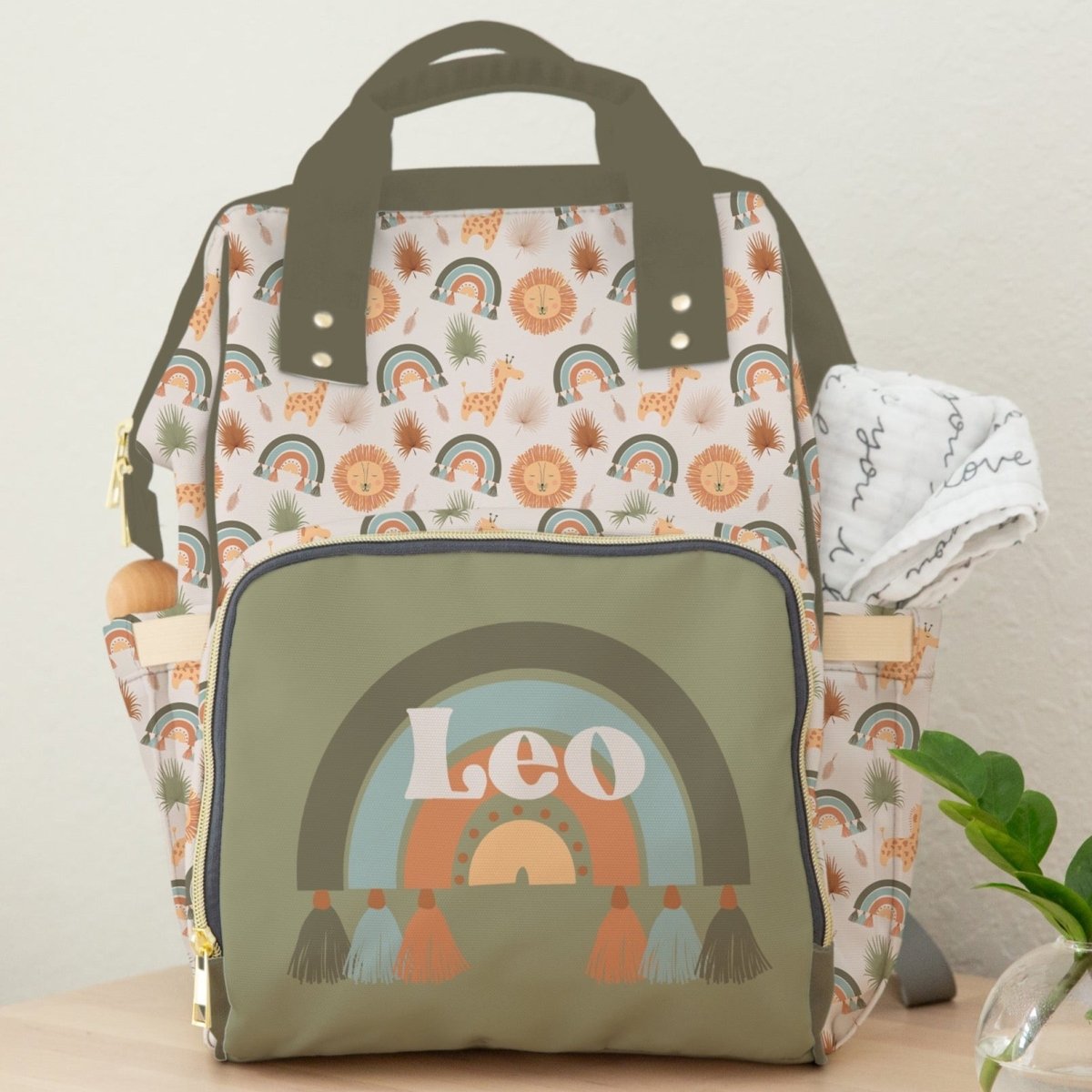 Boho Jungle Personalized Backpack Diaper Bag - Boho Jungle, gender_boy, gender_neutral