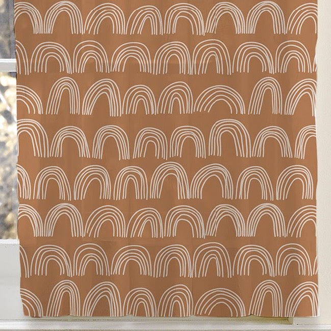 Boho Jungle Rainbow Curtain Panel