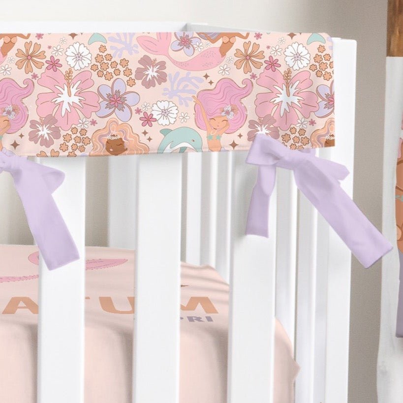 Boho Mermaids Crib Rail Guards - Boho Mermaids, gender_girl, Theme_Boho