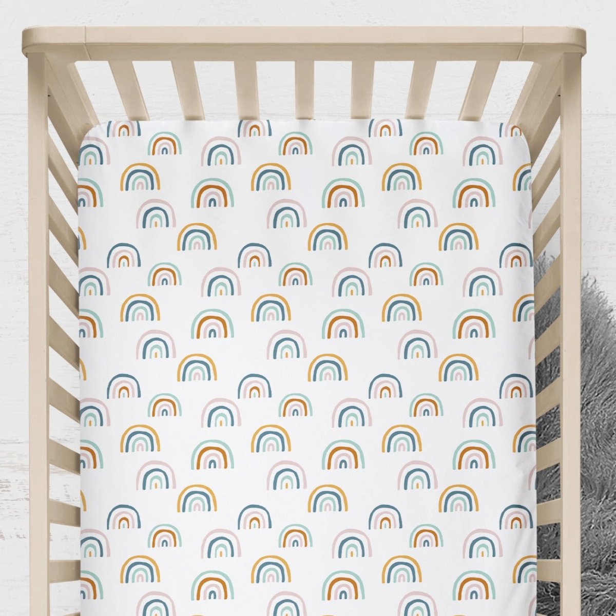 Boho Rainbow Crib Bedding - Boho Rainbow, gender_boy, gender_neutral