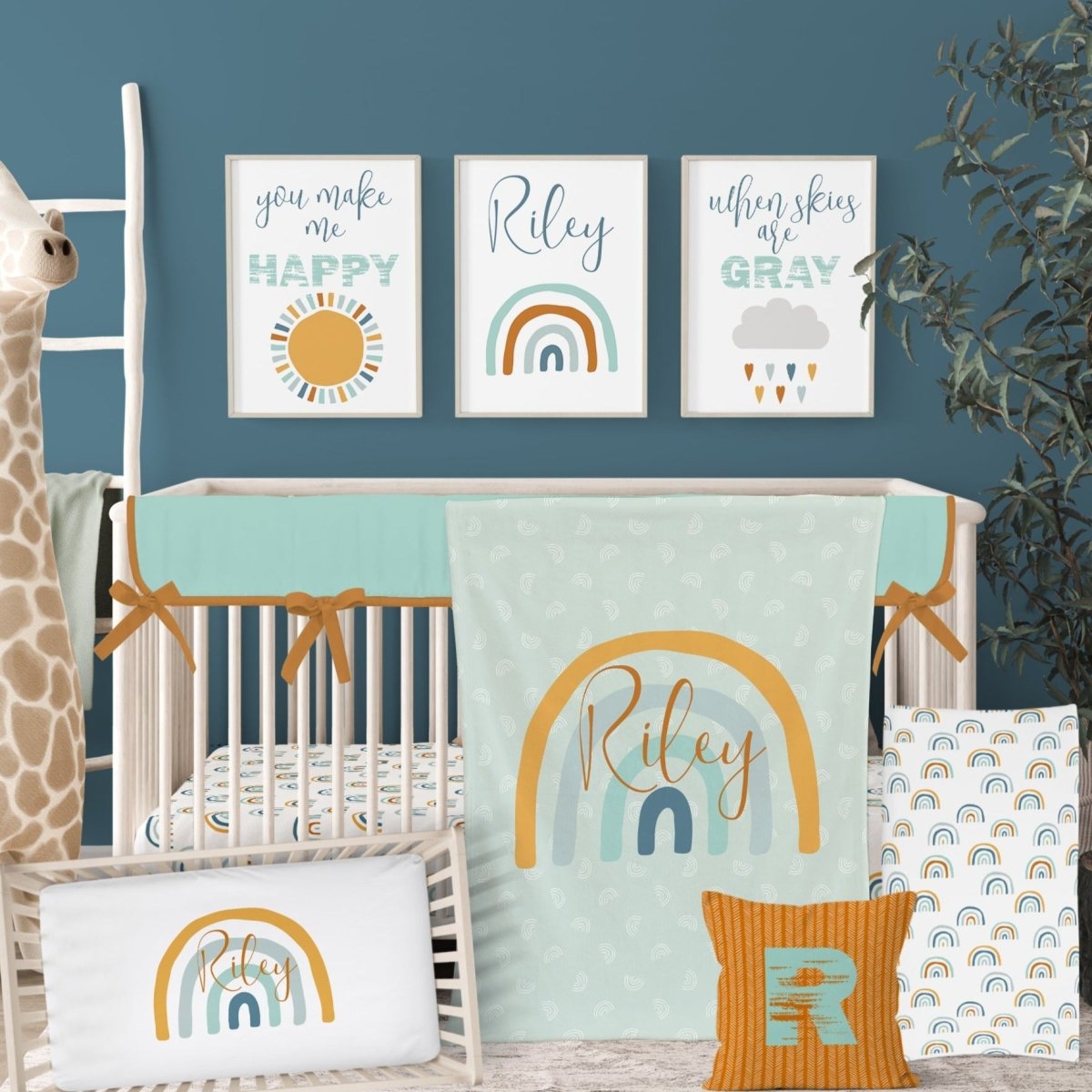 Boho Rainbow Crib Sheet - gender_boy, gender_neutral, Theme_Boho