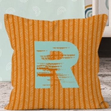 Boho Rainbow Herringbone Personalized Throw Pillow - Boho Rainbow, gender_boy, gender_neutral