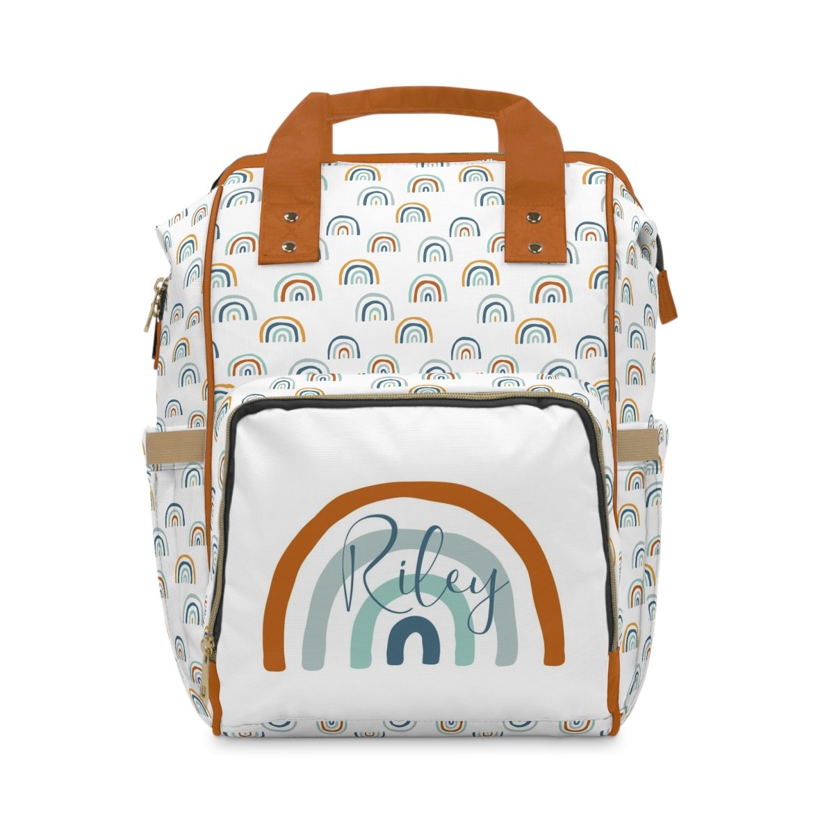 Boho Rainbow Personalized Backpack Diaper Bag - Backpack