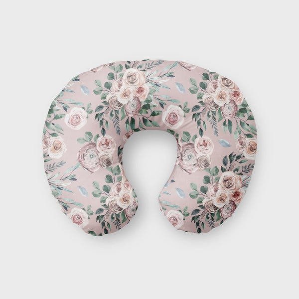 Boho Rose Floral Nursing Pillow Cover - Boho Rose, gender_girl, Theme_Boho