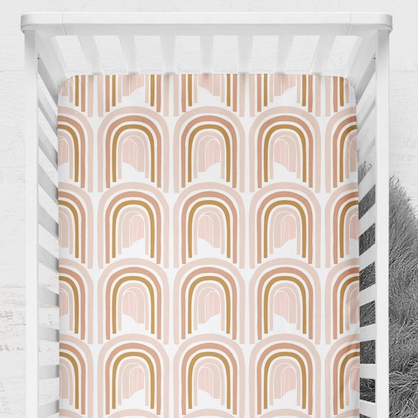 Boho Sunset Arches Crib Sheet
