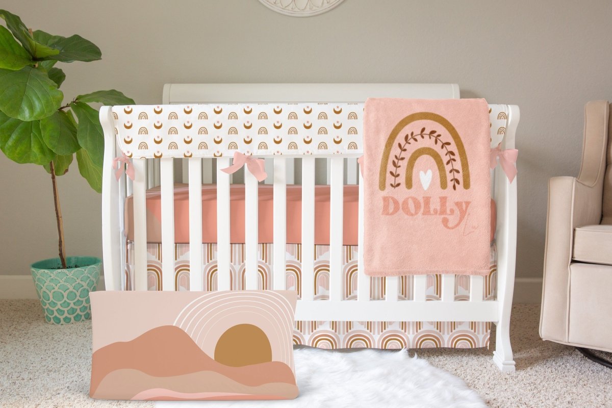 Boho Sunset Arches Crib Skirt - Boho Sunset, gender_girl, Theme_Boho