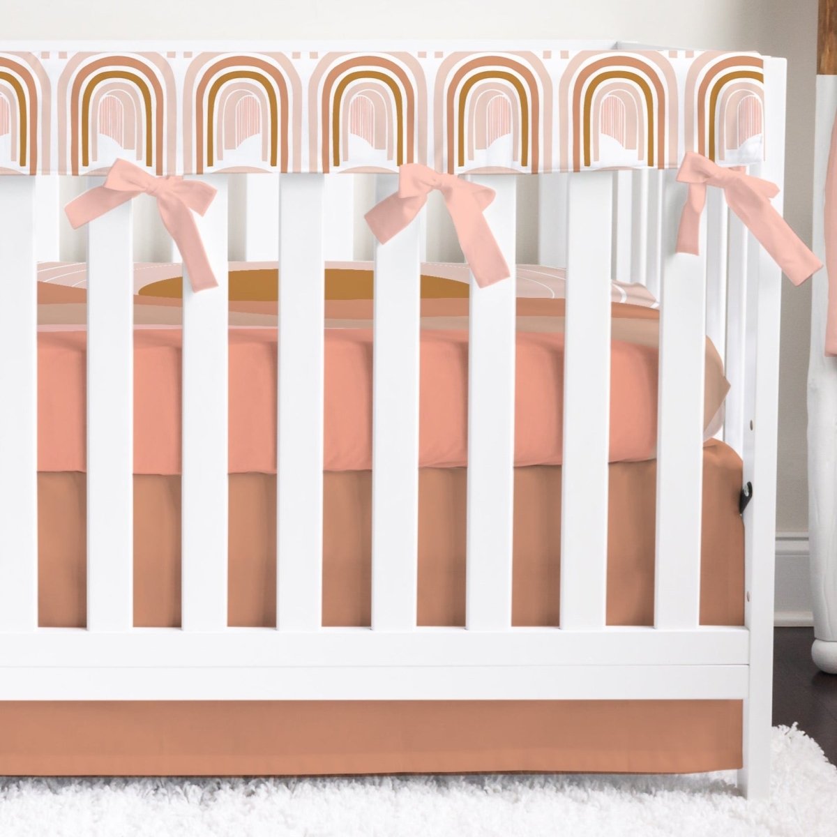 Boho Sunset Arches Personalized Crib Bedding - Boho Sunset, gender_girl, text