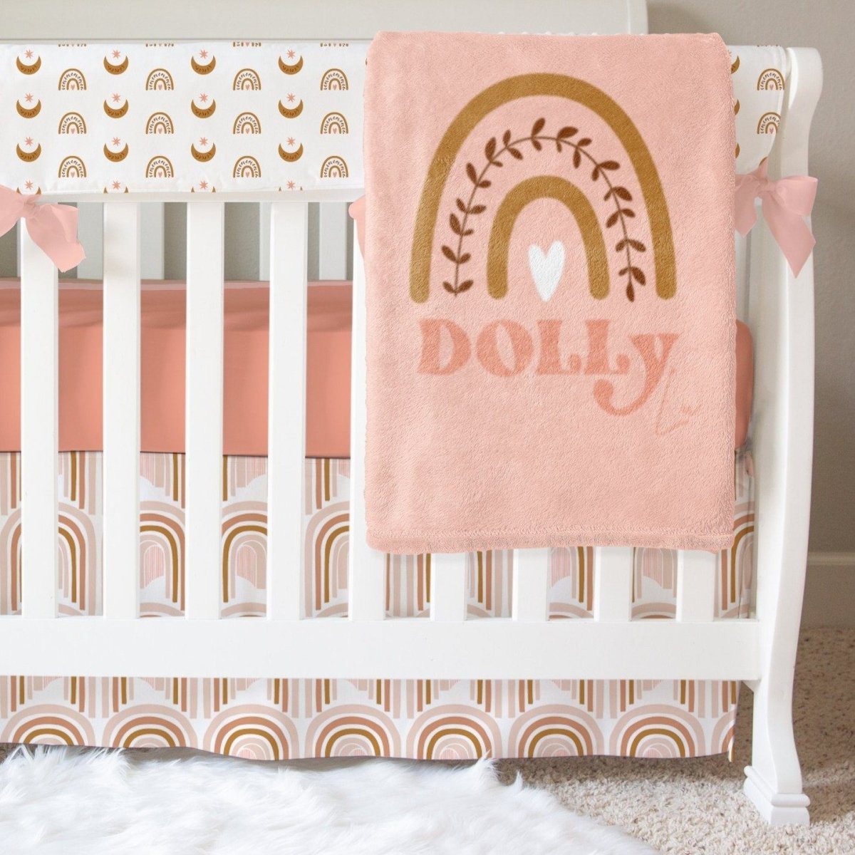 Boho Sunset Crib Bedding - Boho Sunset, gender_girl, text