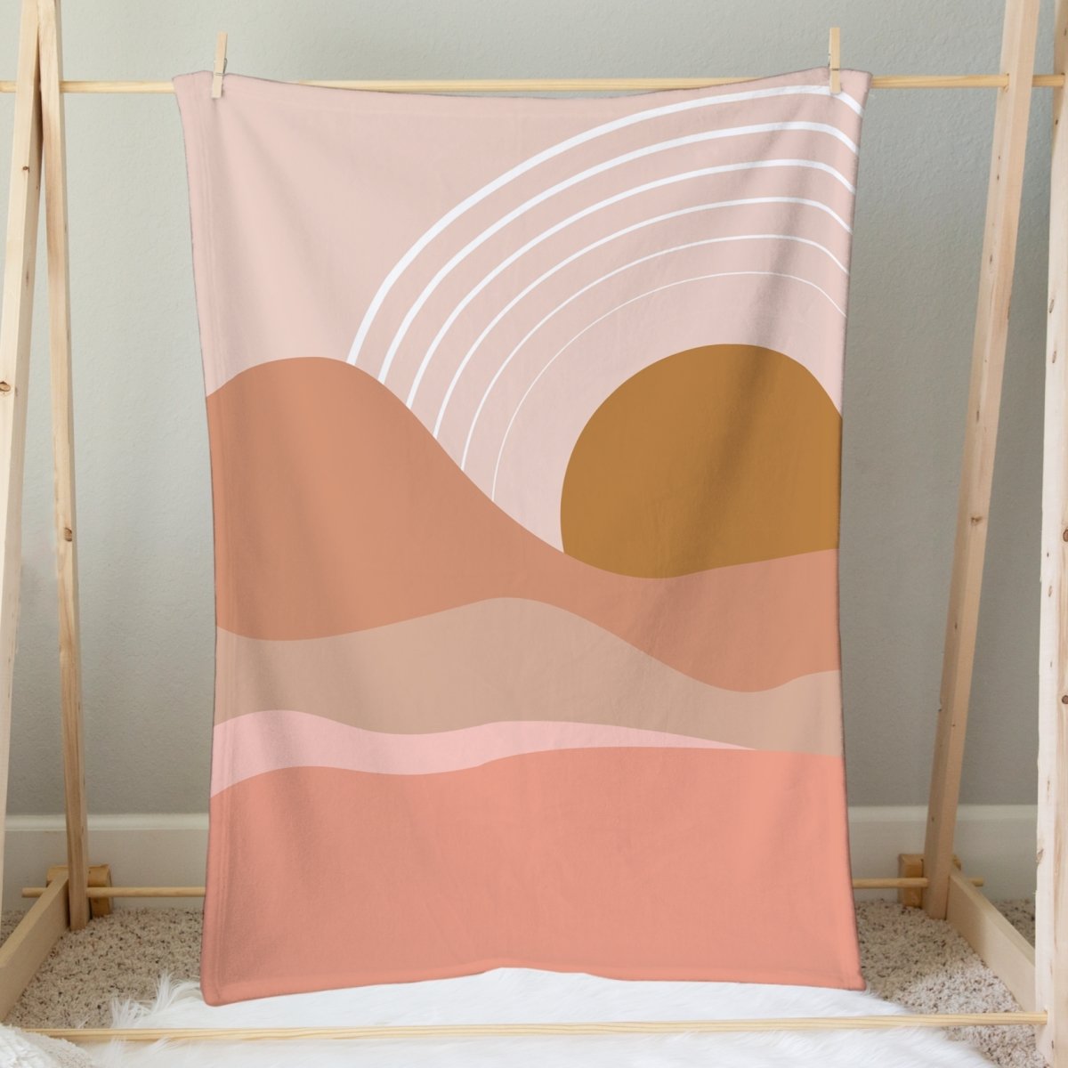 Boho Sunset Minky Blanket - Boho Sunset, gender_girl, Personalized_No