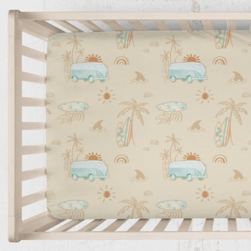 Boho Surfer Crib Sheet - gender_boy, gender_neutral, Theme_Boho