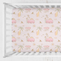 Boho Surfer Girl Crib Sheet - Boho Surfer Girl, gender_girl, Theme_Boho