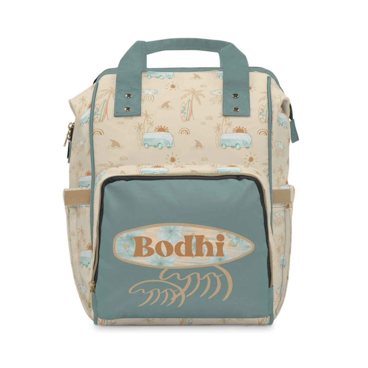 Boho Surfer Personalized Backpack Diaper Bag - Boho Surfer, gender_boy, gender_neutral