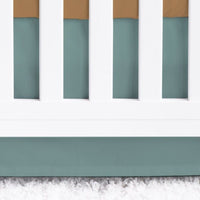Boho Surfer Solid Dusty Teal Crib Skirt - Boho Surfer, gender_boy, gender_neutral