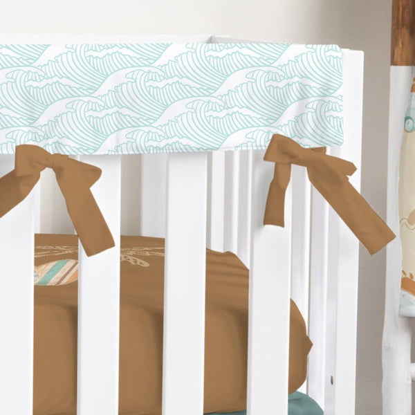 Boho Surfer Waves Crib Rail Guards - Boho Surfer, gender_boy, gender_neutral