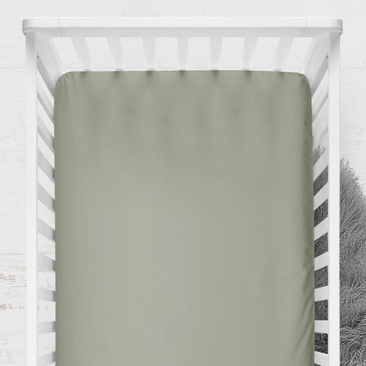 Boho Tropics Drab Olive Crib Bedding - Boho Tropics, gender_girl, text