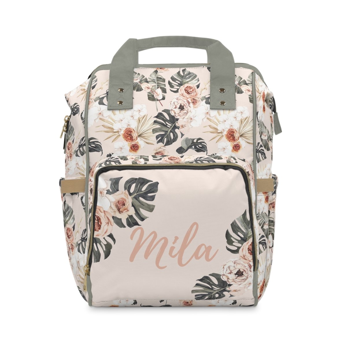 Boho Tropics Personalized Backpack Diaper Bag - Boho Tropics, gender_girl, text