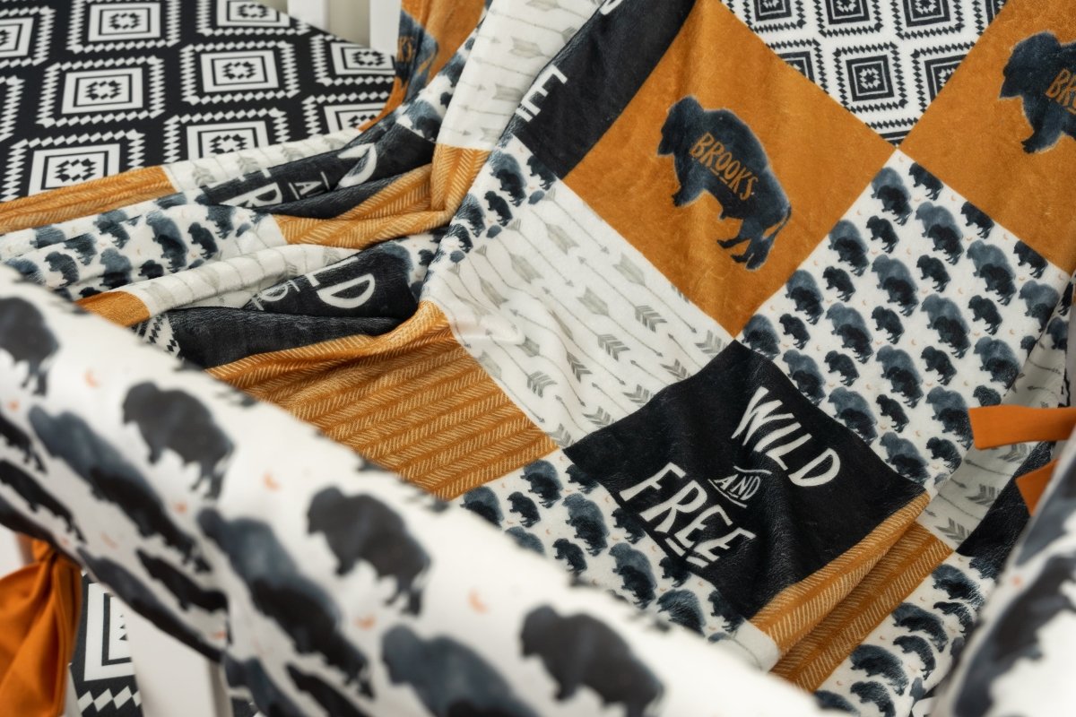 Buffalo Babe Crib Bedding - Buffalo Babe, gender_boy, text